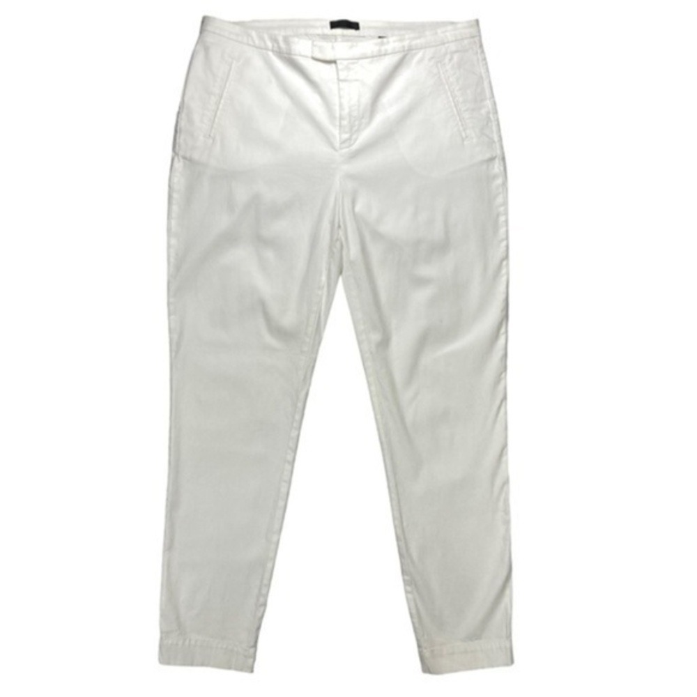 ATM Anthony Thomas Melillo Slim Fit Chino Pants Womens 8 White Stretch Preppy